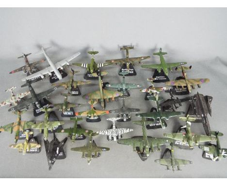 Atlas Editions - A fleet of over 20 unboxed diecast military aircraft from Atlas Editions in 1:72 scale. Lot includes Memphis