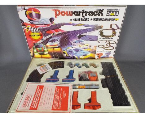 Matchbox - Unused Powertrack 4 Lane Racing Set with Working Lights # PT-8000. This set is still factory sealed in the box. Th