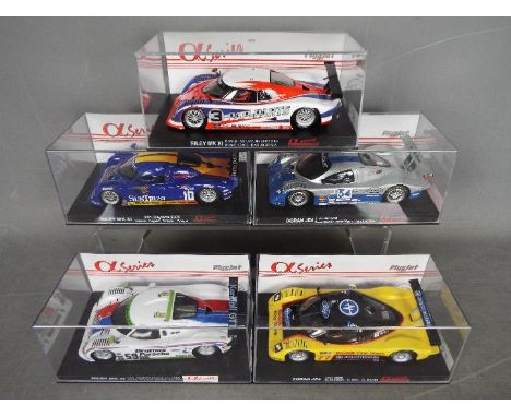 Flyslot - 3 x Riley Mk XI race cars and 2 x Doran JE4 race cars. # M02101, # M02103, # M02102, # M03102, # M03101. All five c