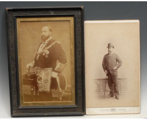 Photography - British Royal Family - Masonic Interest - a portrait photograph, HRH The Prince of Wales, later King Edward VII