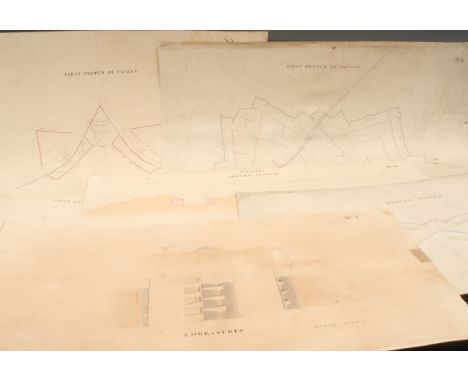 Victorian Combat Engineering- a folio of six military architectural studies after Sébastien Le Prestre, Marquis of Vauban (16