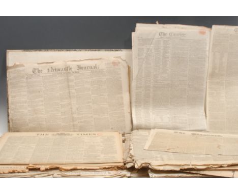 Newspapers - two interesting folios of periodicals, early 19th - first half 20th century, many chronicling events regarding N