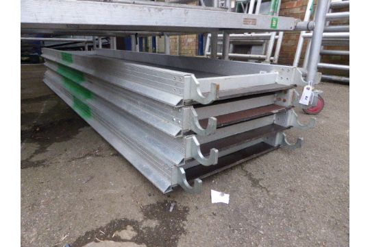 4 8ft aluminium Youngman style scaffold boards