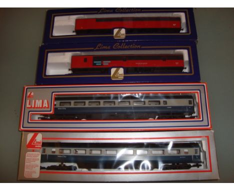 OO GAUGE  - A group of Lima coaches to include 2 Mark 3s and 2 RES Parcels Coaches - (4) - VG / G boxes
