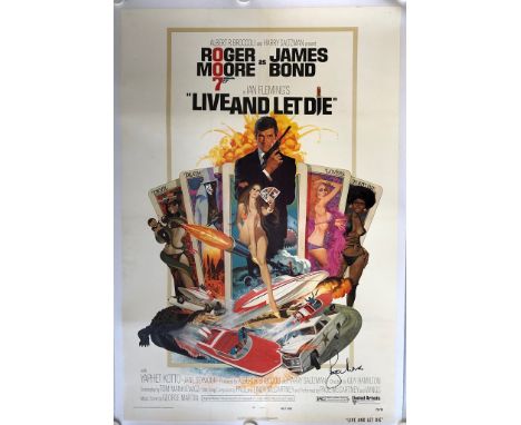 JAMES BOND: LIVE AND LET DIE (1973) SIGNED x 1 - US One Sheet film poster / NSS# 73/35 - Robert McGinnis artwork featuring Ro