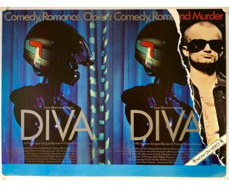 DIVA (1981) - British UK Quad film poster - The design and illustration of the poster, which is actually of a shot in the fil