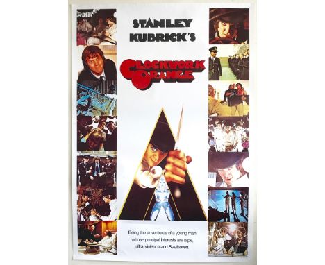 CLOCKWORK ORANGE (1980's) - Large format portrait style commercial poster from 1980's poster featuring PHILIP CASTLE'S  artwo