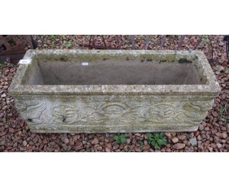 Stone planter trough 