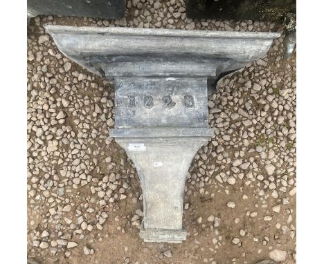 Lead hopper dated 1828 