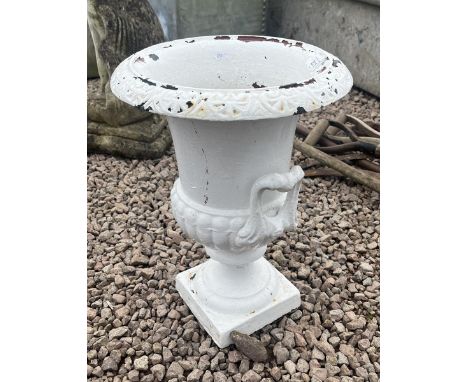 Small cast iron pedestal planter 