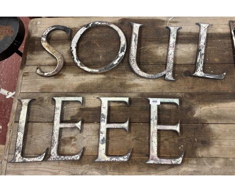 Collection of vintage metal letters
