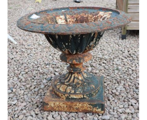 Old cast-iron pedestal planter 
