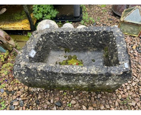 Antique stone trough - Approx size: W: 56cm D: 34cm H: 29cm 