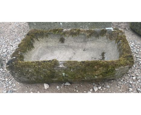 Antique stone trough - Approx size: W: 79cm D: 48cm H: 26cm 