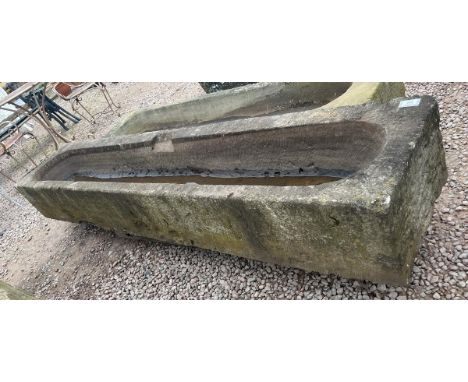 Long antique stone trough - Approx size: W: 235cm D: 46cm H: 31cm 