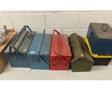 Good collection of tools in 6 tool boxes