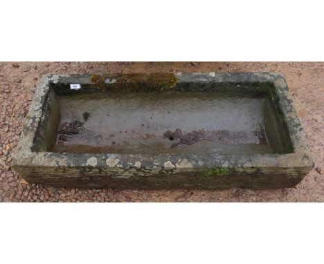 Old stone trough - Approx size: W: 100cm D: 42cm H: 22cm 