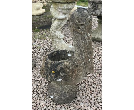 Pelican themed stone planter 