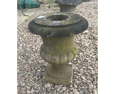 Old stone planter pedestal 