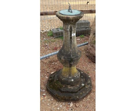 Antique stone sundial 