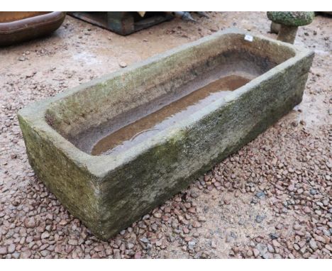 Big stone trough - Approx size: W: 123cm D: 47cm H: 28cm 