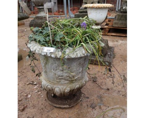 Circular stone planter 