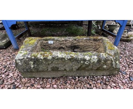 Antique stone trough - Approx size: W: 80cm D: 34cm H: 22cm 