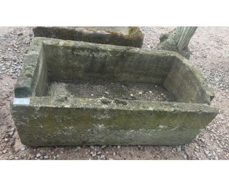 Antique stone trough - Approx size: W: 96cm D: 54cm H: 31cm 