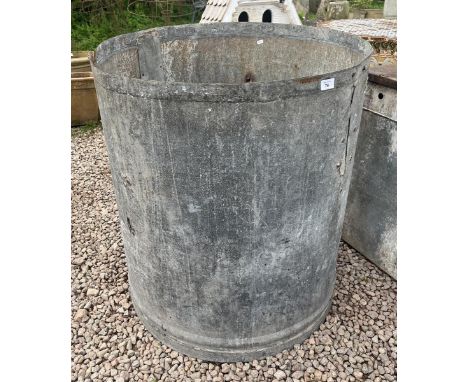 Large galvanised drum