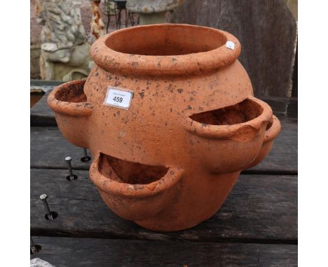 Terracotta strawberry planter 