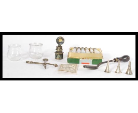 A collection of 19th Century and early 20th Century doctor's field tools to include bullet removers / forceps, Victorian fiel