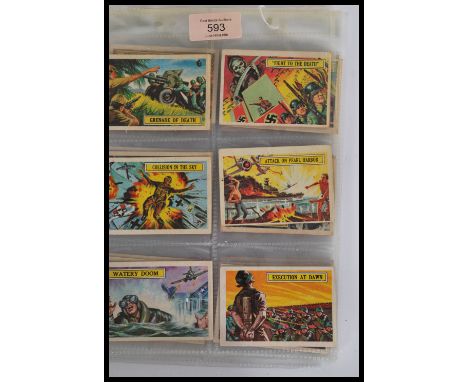 A rare complete set of vintage A&amp;BC Bubblegum Co. ' Battle Cards '. Complete run 1-60. Largely in mint condition. All wit
