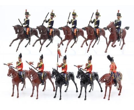 Britains: A boxed Britains, Types of the British Army Display Set, No. 51, 1930's, box heavily worn, complete with ten figure
