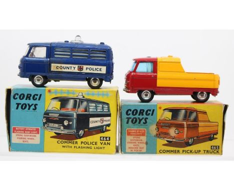 Corgi: A boxed Corgi Toys, Commer Police Van with Flashing Light, 464, vehicle appears good, slight general paint chipping, s