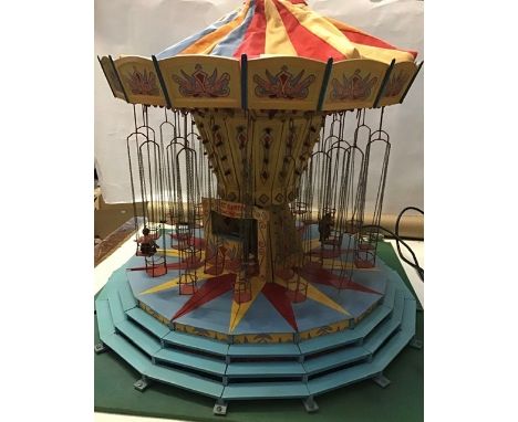 Fairground: superb model of fairground Chairoplanes, built nearly 50 years ago by a Derbyshire man who was passionate about v