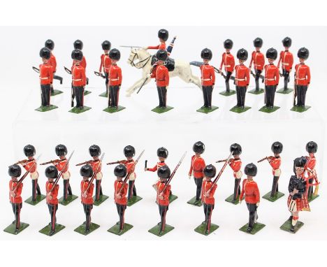 Britains: A boxed Britains, Types of the British Army: Grenadier, Coldstream, Scots and Irish Guards, No. 102, complete in or