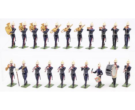 Britains: A boxed Britains, Types of the British Army, Band of the Royal Marines, No. 1288, 1936 Version, complete with origi