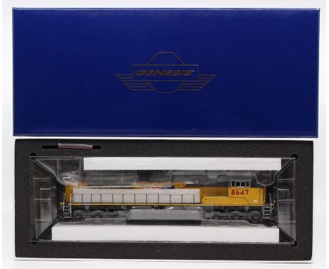 Genesis: A boxed Athearn Genesis, Union Pacific #8647, SD70ACe, G68682, with Sound, HO Scale, original presentation case, com