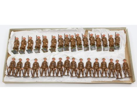 Johillco: A collection of assorted Johillco (John Hill Co.) lead military figures, early 20th century, comprising two sets of