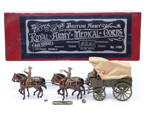 Britains: A boxed Britains, Types of the British Army, Royal Army Medical Corps, Red Cross, No. 1470, 1934 Version, one horse