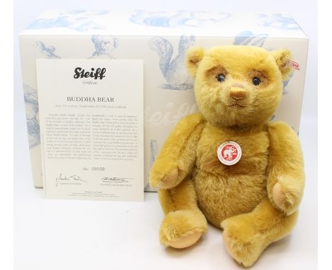 Steiff: A boxed Steiff, Limited Edition teddy bear, Buddha Bear, 23cm, L.E. 500/2008, white tag, 036521.