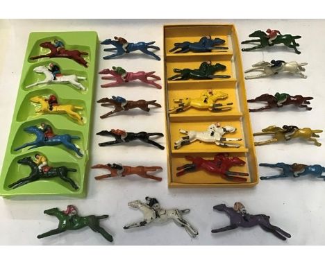 Chad Valley: A collection of assorted Chad Valley, lead Escalade Horses, comprising four sets and part set, including 1940’s 
