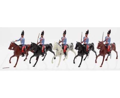 Britains: A boxed Britains, Types of the Austro-Hungarian Army, Austrian Lancers, No. 175, each figure dated 1.11.1902 to bas