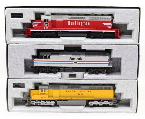 Kato: A boxed Kato, Union Pacific #3633, 37-1717, EMD SD45, HO Scale; together with a similar boxed, Chicago Burlington &amp;