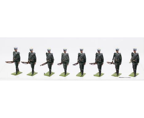 Britains: A boxed Britains, Types of the Bulgarian Army: Bulgarian Infantry, No. 172, 1925 Version, eight figures, complete w