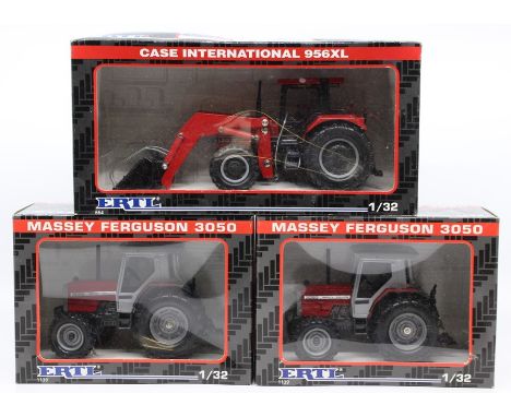 ERTL: A boxed ERTL Case International 956XL Tractor, No. 664, box creased to top, contents appear untouched; together with tw
