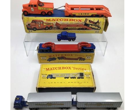 Matchbox: A boxed Matchbox King Size K-8 Prime Mover (no Tractor), together with Major Pack M-6 Pickford 18 wheel transporter