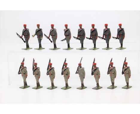 Britains: A boxed Britains, Type of the Montenegrin Army: Montenegrin Infantry, No. 174, 1913 Version, one figure having loss