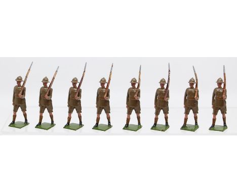 Britains: A boxed Britains, Armies of the World, Durban Light Infantry, No. 1293, 1936 Version, eight figures, complete with 