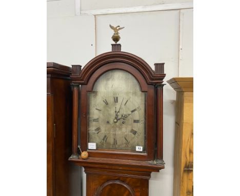 A George III mahogany eight day longcase clock, marked Miller of London, height 222cm